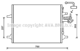 Конденсатор кондиционера AVA QUALITY COOLING VO5166D