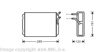 Теплообменник отопления салона AVA QUALITY COOLING VO6096