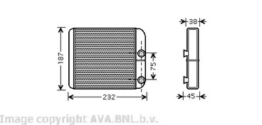 Радиатор печки AVA QUALITY COOLING VO6129