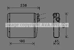 Теплообменник отопления салона AVA QUALITY COOLING VOA6163