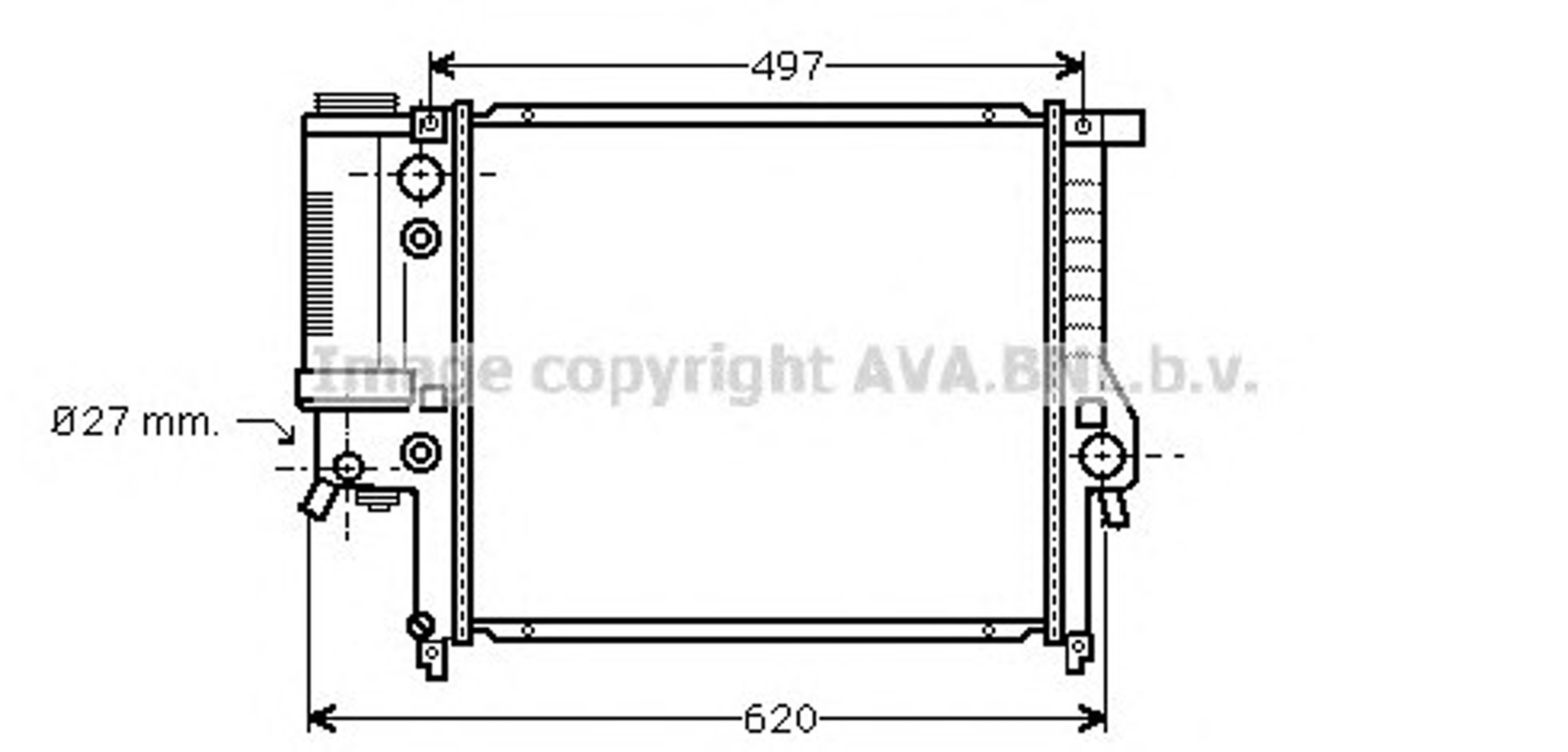 Радиатор охлаждения двигателя AVA QUALITY COOLING BW2125