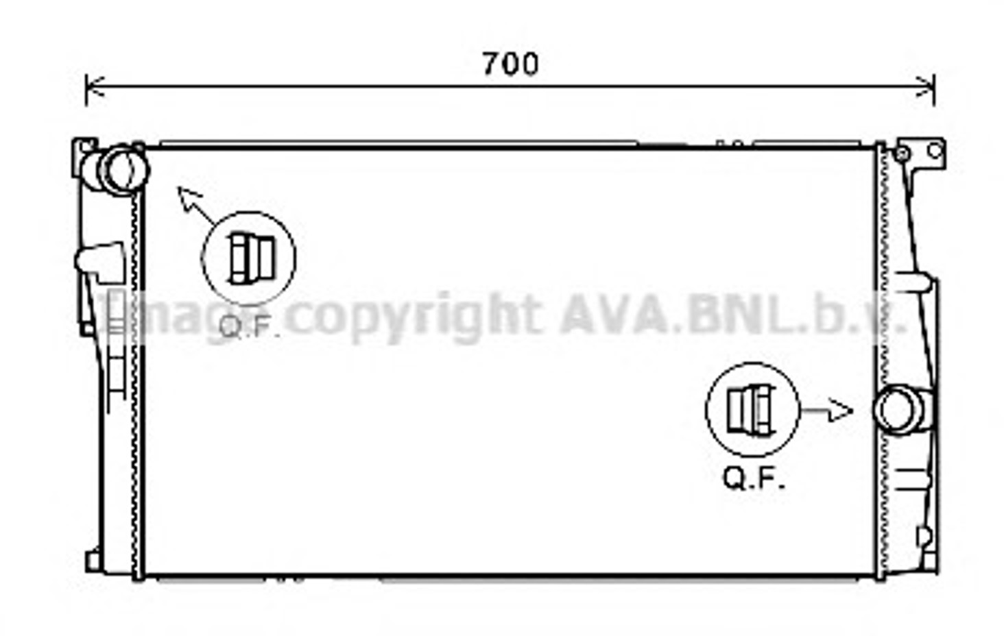 Радиатор охлаждения двигателя AVA QUALITY COOLING BW2455