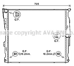 Радиатор охлаждения двигателя AVA QUALITY COOLING BW2548