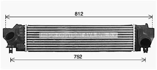 Радиатор интеркулера AVA QUALITY COOLING BW4582