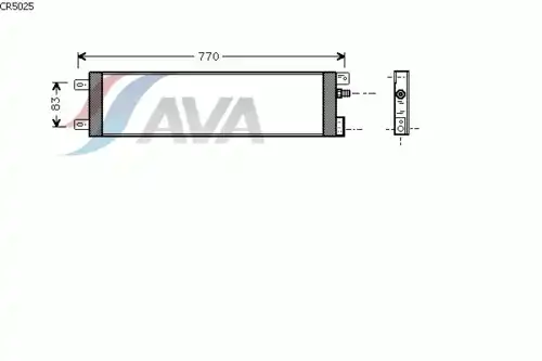 Радиатор кондиционера AVA QUALITY COOLING CR5025