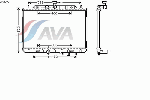 Радиатор охлаждения двигателя AVA QUALITY COOLING DN2292