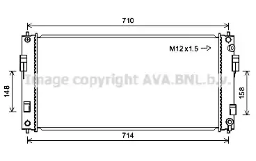 Радиатор охлаждения двигателя AVA QUALITY COOLING DN2391