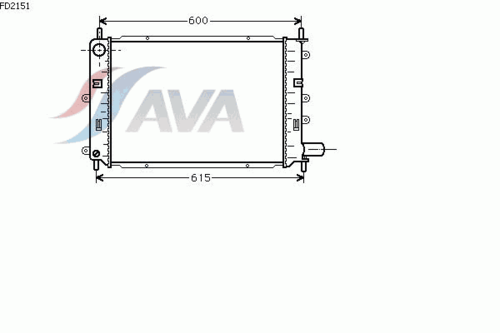 Радиатор системы охлаждения AVA QUALITY COOLING FD2151