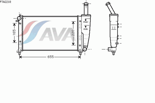 Радиатор системы охлаждения AVA QUALITY COOLING FTA2218