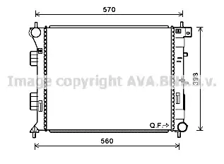 Радиатор охлаждения двигателя AVA QUALITY COOLING HY2338