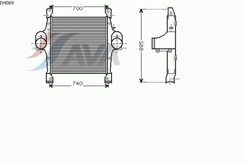 Охладитель воздуха промежуточный/интеркулер AVA QUALITY COOLING IV4069
