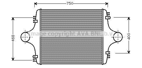 Охладитель воздуха промежуточный /интеркулер AVA QUALITY COOLING MN4024
