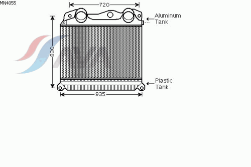 Охладитель воздуха промежуточный AVA QUALITY COOLING MN4055