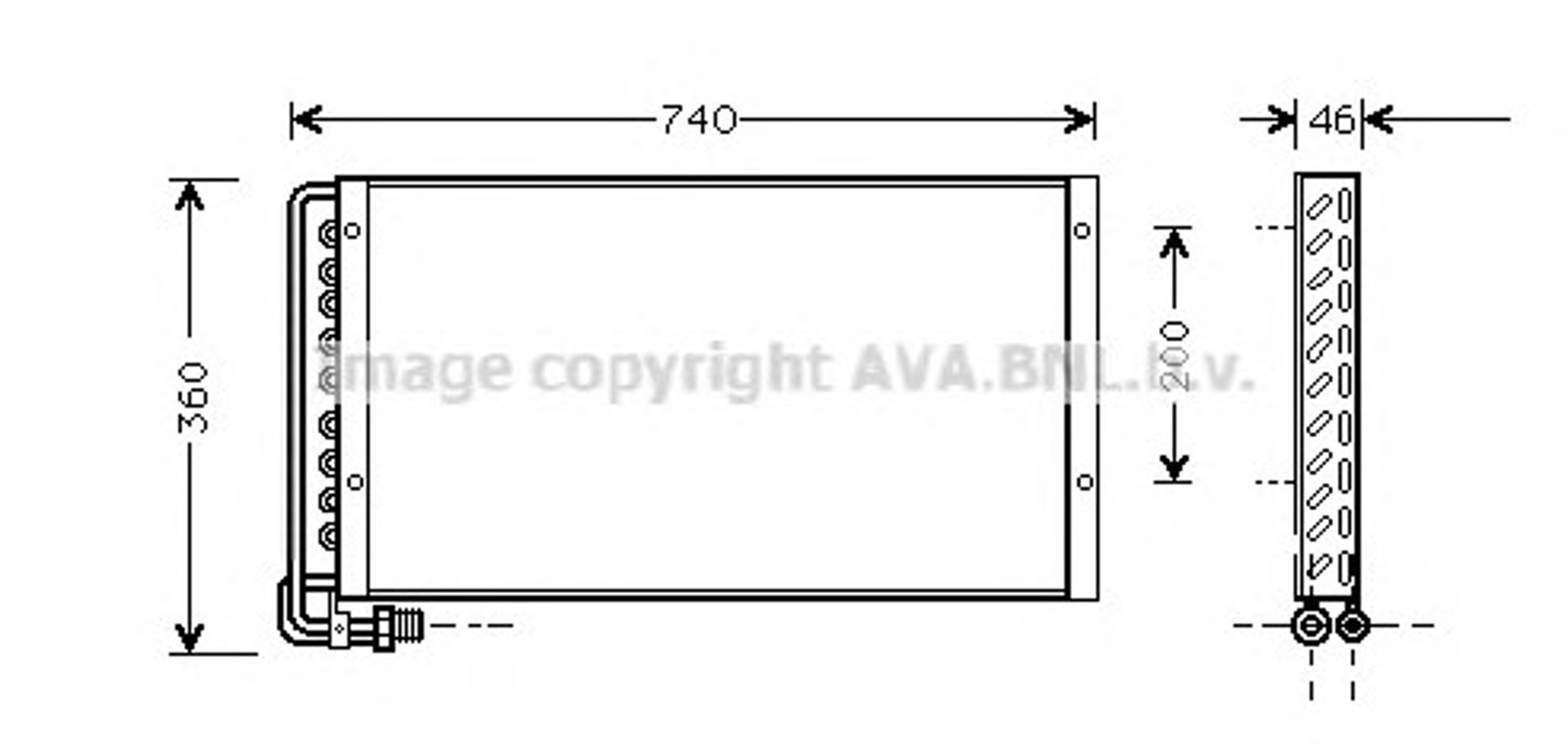 Радиатор кондиционера AVA QUALITY COOLING MN5013