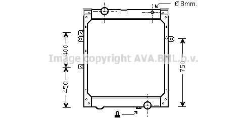 Радиатор системы охлаждения AVA QUALITY COOLING MNA2004