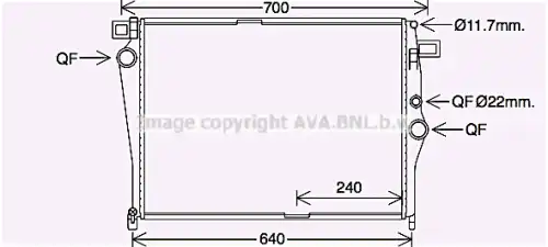 Радиатор системы охлаждения AVA QUALITY COOLING MS2703