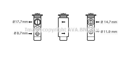 Расширительный клапан кондиционера AVA QUALITY COOLING OL1461