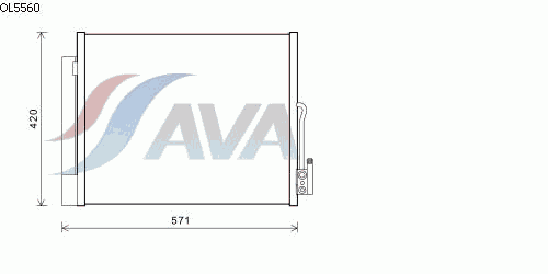 Радиатор кондиционера AVA QUALITY COOLING OL5560D