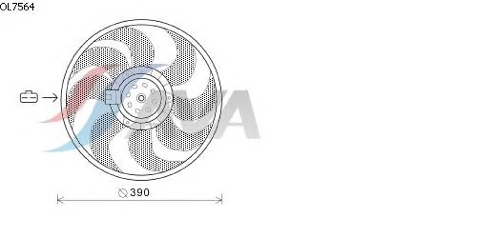 Вентилятор охлаждения радиатора двигателя AVA QUALITY COOLING OL7564