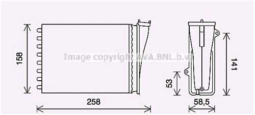Радиатор печки AVA QUALITY COOLING PE6413
