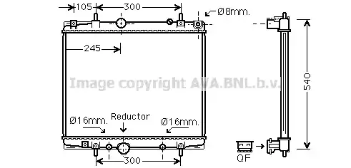 Радиатор охлаждения двигателя AVA QUALITY COOLING PEA2275