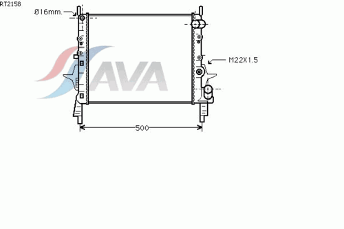 Радиатор системы охлаждения без AVA QUALITY COOLING RT2158