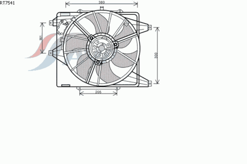 Вентилятор охлаждения радиатора двигателя AVA QUALITY COOLING RT7541