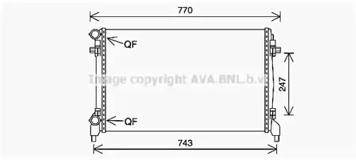 Радиатор системы охлаждения AVA QUALITY COOLING VN2402