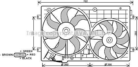 Вентилятор охлаждения AVA QUALITY COOLING VN7528