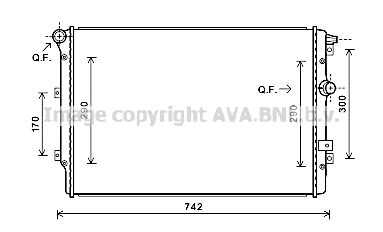 Радиатор охлаждения двс AVA QUALITY COOLING VNA2324