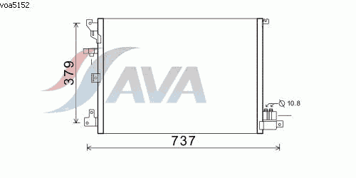 Радиатор кондиционера AVA QUALITY COOLING VOA5152D