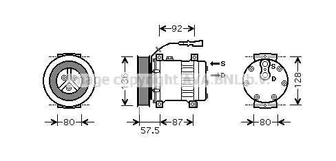 Компрессор кондиционера AVA QUALITY COOLING DFAK033