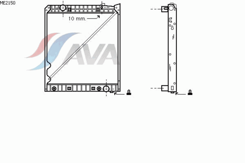 Радиатор сист.охлаждения AVA QUALITY COOLING ME2150