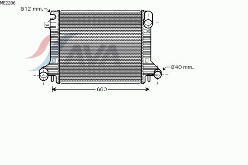 Радиатор системы охлаждения AVA QUALITY COOLING ME2206