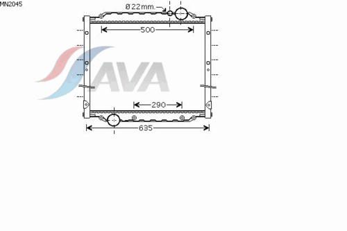 Радиатор системы охлаждения AVA QUALITY COOLING MN2045