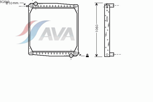 Радиатор системы охлаждения AVA QUALITY COOLING SC2010