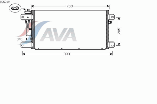 Радиатор кондиционера AVA QUALITY COOLING SC5019
