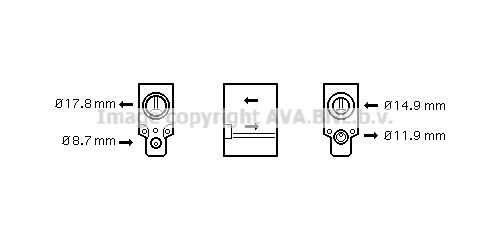 Расширительный клапан кондиционера AVA QUALITY COOLING VN1076