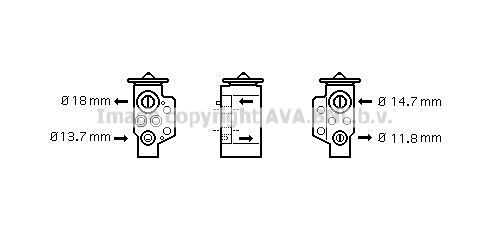 Расширительный клапан кондиционера AVA QUALITY COOLING VN1243