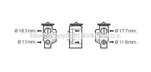 Расширительный клапан кондиционера AVA QUALITY COOLING VN1311
