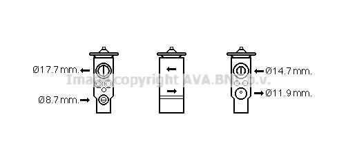 Расширительный клапан кондиционера AVA QUALITY COOLING VN1366