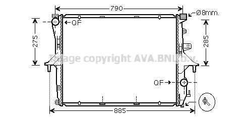 Радиатор охлаждение двигателя AVA QUALITY COOLING VN2214