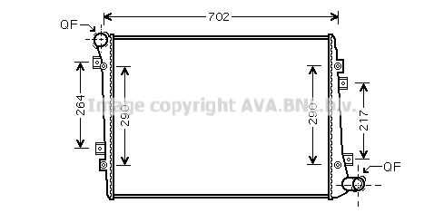 Радиатор системы охлаждения AVA QUALITY COOLING VN2224