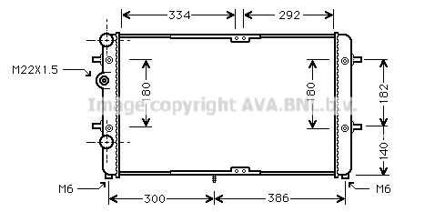 Радиатор системы охлаждения AVA QUALITY COOLING VNA2180