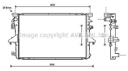 Радиатор охлаждение двигателя AVA QUALITY COOLING VNA2317