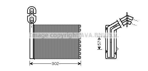 Радиатор печки AVA QUALITY COOLING VNA6201
