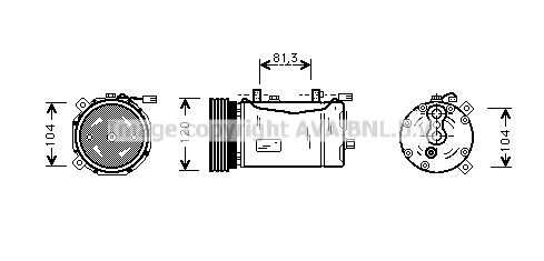 Компрессор кондиционера AVA QUALITY COOLING VNAK172