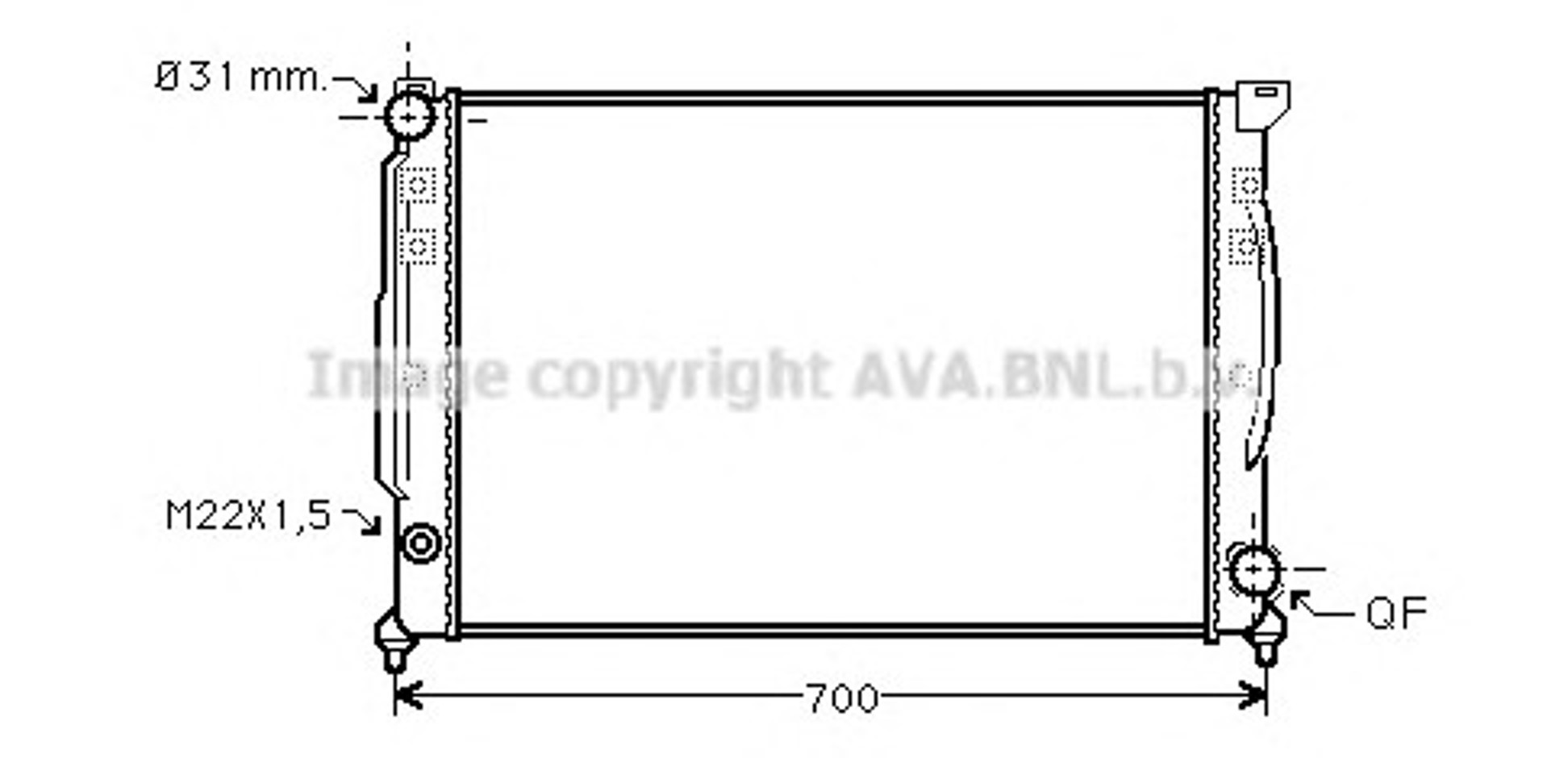 Радиатор системы охлаждения AVA QUALITY COOLING AIA2110