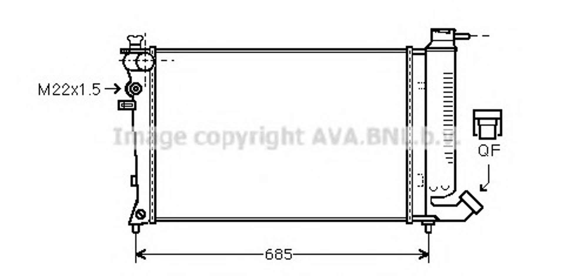Радиатор системы охлаждения AVA QUALITY COOLING CN2123