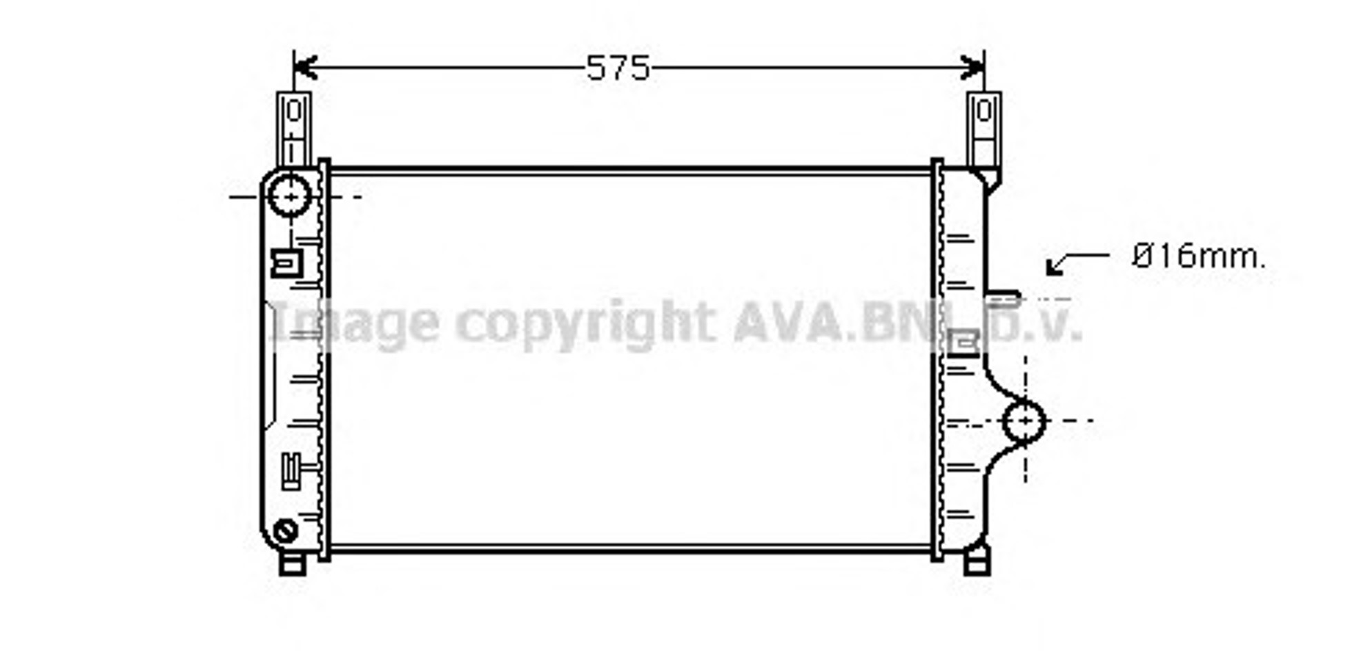 Радиатор системы охлаждения AVA QUALITY COOLING FD2127